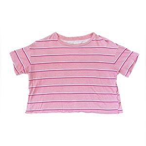 VS PINK, Boxy Striped Crop Top, Size XS